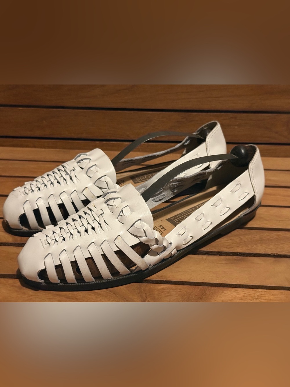 Vintage Woven Leather Fisherman Flats